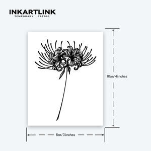 Autocollant de tatouage semi-permanent réaliste Lycoris Radiata (Lys Araignée Rouge) longue durée 15 jours pour femmes et hommes – Vente en gros - Product Image 4