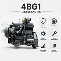 Moteur diesel ISUZUU 4BG1 refroidi par eau, 4 temps, atmosphérique, petit moteur, unité de puissance robuste pour excavatrice, générateur, usage industriel
