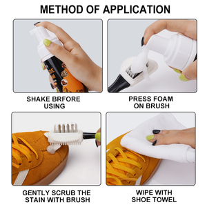 ชุดทำความสะอาดรองเท้าหนังกลับและหนังนูบัค ยี่ห้อ OEM สำหรับการเดินทาง ชุดขจัดคราบสกปรกสำหรับรองเท้าผ้าใบ รองเท้าหนัง และรองเท้าบูท - Product Image 5