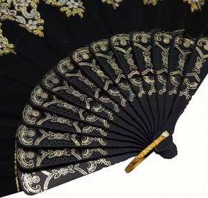 Éventails pliants à couche unique en dentelle, avec estampage à chaud et os en plastique ajouré, pour mariage, personnalisables – Grande Vente - Product Image 4