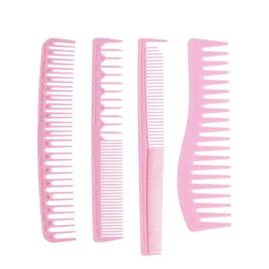 Masterlee conjunto de pente de cabelo multifuncional, pente rosa e plástico para cortar cabelo e barbeiro