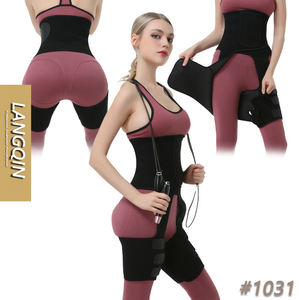 OEM Custom Logo 3 in 1 Waist <b>Thigh</b> Trainer Neoprene Bodysuit Body Slimming Belt Men Shapewear Compression Corset Breathable - Product Image 1