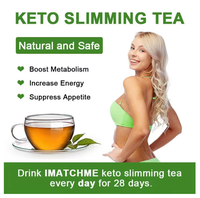 Thé Keto à base de thé vert, service personnalisé, faible MOQ, livraison directe d'usine, amincissant rapide, détoxifiant à base de plantes, thé naturel pour la perte de poids et le bien-être