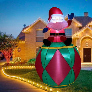 Custom 6FT Christmas Inflatables Outdoor Decorations Santa Blow up Yard Decor for Holiday Party Factory Polyester - Product Image 3