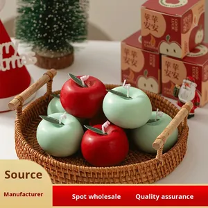 <strong>Christmas</strong> Limited Edition Realistic Apple-Shaped Scented <strong>Candles</strong> - Perfect for Creating a Festive <strong>Christmas</strong> Atmosphere - Product Image 2