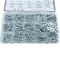 Set dan Kit Sekrup, Mur, dan Baut Kepala Datar M3/M4/M5 Cross Countersunk Baja Tahan Karat 304 Ukuran 10/25/30mm