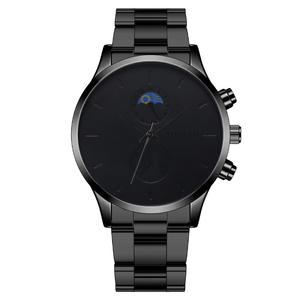 Nouvelle montre-bracelet à quartz à deux yeux en acier montre élégante pour hommes - Product Image 2