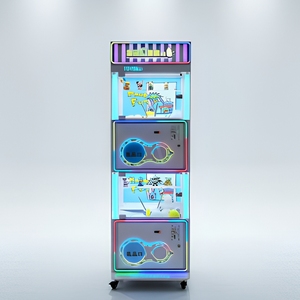 Machine à grue à capsules transparente mini avancée avec accepteur de billets pour centre de jeux et récompenses, cadeau électronique anglais pour enfants de 8 ans et plus - Product Image 1