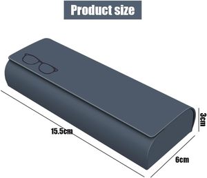 Usine Portable Grand Cadre Myopie Étui À Lunettes Haut-Aspect Anti-Pression Nouveau Style PU Lunettes Sac avec Impression De Logo Personnalisé - Product Image 2