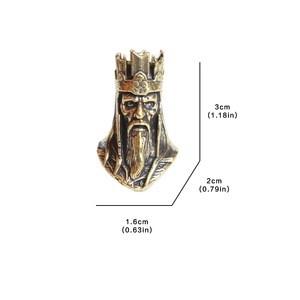 Colgante de metal trenzado DIY King Head, dijes punk hechos a mano, cuentas de latón con forma de cuchillo para accesorios EDC, accesorios para exteriores y fidget spinners - Product Image 6