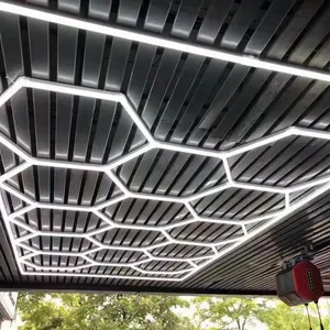 Garage Gaming Led Detailing Rgb Wall Led Ceiling Light With Hexagon Shape Panel Connector