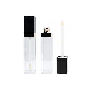 Nouveauté 2024, tubes de gloss à lèvres vides carrés au design unique avec applicateur à pointe de brosse, contenants de gloss à lèvres - Product Image 3