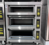 Four électrique commercial grande capacité, trois niveaux, trois plaques, automatique, haute vitesse, 20 pièces/min, pour pizza, pain, tarte aux œufs, gâteau de pommes de terre
