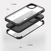 Coque protecteur d'écran, 360 degrés, étui résistant aux chocs pour iPhone 12 Pro Max Mini 11 Xs X Xr 6 6S 7 8 Plus SE2