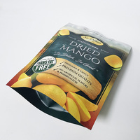 Sachet refermable personnalisé imprimé, de qualité alimentaire, réutilisable, pour l'emballage de mangues séchées et de fruits secs en détail