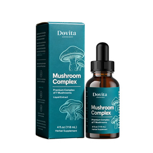 Tintura de Hongos Inmunitarios 8 en 1 de Marca Privada de Fábrica Estadounidense, Mezcla Certificada GMP de Cola de Pavo, Chaga y Maitake para Adultos - Product Image 1