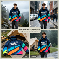 Veste imperméable à capuche pour homme, veste softshell pour homme, coupe-vent en polyester, veste de travail, uniformes de travail, sublimation, printemps 2027