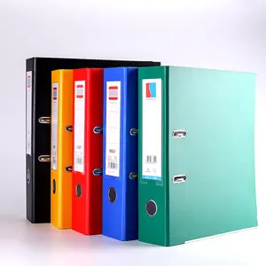 Grosir tuas PVC File lengkung dokumen kantor sekolah File Folder 2 cincin logam F/C cincin Binder Folder