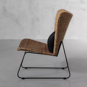 Ajunion เก้าอี้หวายสานหรูหราเป็นครั้งคราวเก้าอี้สวนเก้าอี้พักผ่อนขี้เกียจเก้าอี้เลานจ์สำหรับระเบียงสวนกลางแจ้ง - Product Image 3