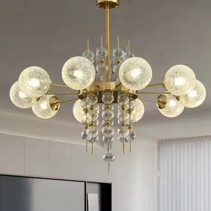 Zèle Éclairage Pendentif Lumières Personnalisé Hôtel Villa Led Plafonnier Suspendu Lustre En Cristal Moderne - Product Image 1