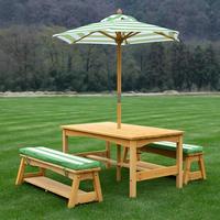 Ensemble table, chaise et parasol de pique-nique pour enfants, idéal pour le camping, la maternelle, les loisirs en extérieur, style moderne et simple, pour balcon et salon.