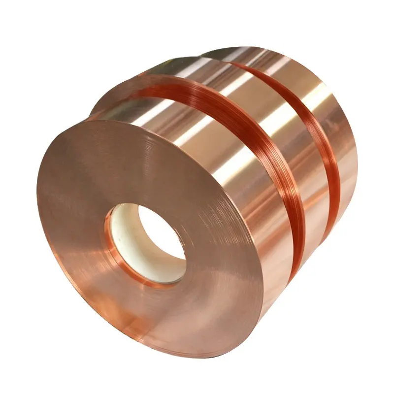 Fornecedor de tira de cobre C10100 Fúcsia 99,9% 0,5 mm 15 mm 20 mm C10100 Polidora de cobre puro tira de cobre