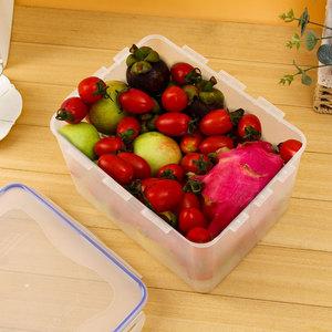 Airtight Food <b>Storage</b> Containers Rectangle Transparent Clip On <b>Lid</b> Large Capacity Household Use - Product Image 2
