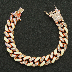 Pulsera de Cadena Geométrica Luminosa, Estilo Hiphop, Chapada en Oro y Plata, para Hombre, Joyería Moderna, Popular y en Oferta - Product Image 4