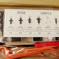 HE26 100 pièces Rivets en plastique, attaches de retenue à pression, ensemble de rivets à pression pour automobile