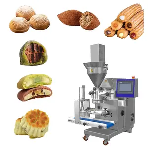 High Capacity 1.5kw Safety Fully Automatic Churros Encrusting Filling Making Machine Automatic Stuffed Cookies Filling Pastries