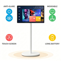 Pantalla Portátil de 24 Pulgadas, TV Inteligente con Pantalla Táctil IPS, Monitor Portátil Inalámbrico con Soporte Giratorio de 360° y Altavoz Integrado