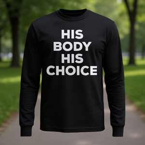 T-shirt à manches longues GIAW anti-circumcision - Son corps, son choix - T-shirts promotionnels GIAW - Product Image 3