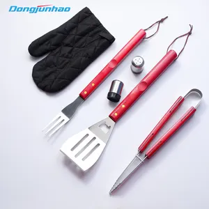 Portable BBQ Tools 7 piece barbecue Tool Set grill Accessories Kit Tools Kit with Storage bag for Sale