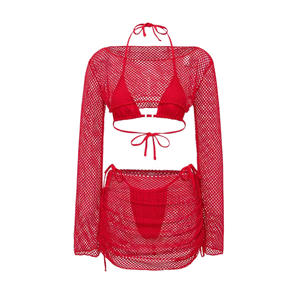 Traje de Baño Bikini de 2 Piezas con Malla Sólida y Escote Bardot para Verano 2026 - Product Image 5