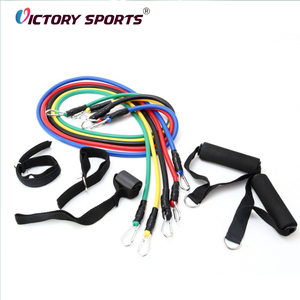 11 pièces Bandes de résistance réglables en caoutchouc pour entraînement de force et tonification à domicile - Product Image 4