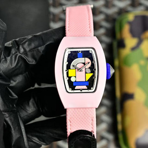 Modern Luxurious and Elegant Geometric Limited Edition 20mm <b>Rubber</b> Strap Color Automatic Mechanical <b>Watch</b> - Product Image 4