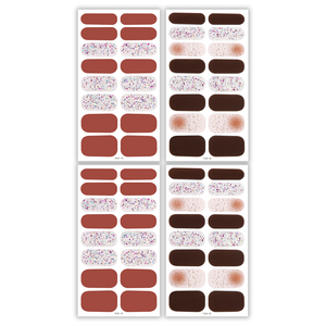 Vente HEMA gratuit 3D français étincelle paillettes paillettes faux vernis à ongles autocollant haute qualité brillant étanche bas prix Art - Product Image 3