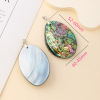 Pendentif en coquille d'ormeau naturelle, pendentif en pierre précieuse en forme de larme pour la fabrication de bijoux, vente en gros d'accessoires de bijoux en pierre naturelle