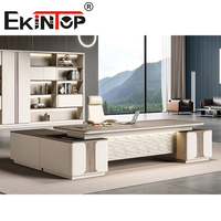 Ekintop Ensemble de bureau de direction de luxe de haute qualité et au design moderne Table de travail pour chef de direction