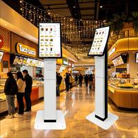 Kiosque de commande SINMAR à surface incurvée, sur pied, avec écran tactile LCD incurvé de 23,6 pouces et imprimante