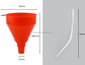 กรวยท่อน้ำมันเชื้อเพลิง PE 80มม. สีแดงมีกรวยแยกท่อ - Product Image 4