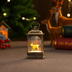 Nouveauté, lampe à vent en plastique rétro de Noël, étanche IP44, fonctionnant sur piles, ornement de table, lumière LED, cadeau de Noël pour enfants - Product Image 4