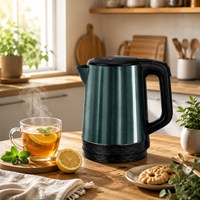 Bouilloire Électrique Vert Foncé 2,3L 1500W en Acier Inoxydable Ébullition Rapide Finition Soyeuse Mate Prise EU Maison Bureau