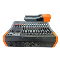 Console de mixage active professionnelle 12 canaux avec amplificateur intégré 600W, son surround, égaliseur 9 bandes, construction métallique