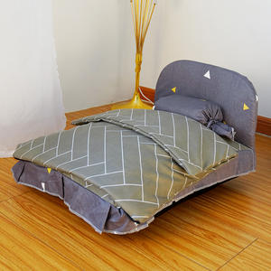 유럽식 테디 애완 동물 사육장 개 소파 소형 중형 개를위한 대형 이동식 빨 공주 침대 봉제 소재로 제작 - Product Image 4