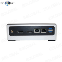 Безвентиляторный игровой компьютер EGLOBAL на базе Intel Core i3-8140U, 2*DDR4, MSATA, DP, HD, 2*RJ45 Gigabit LAN, 8*USB Type-C, BIOS, Linux, встраиваемый ПК