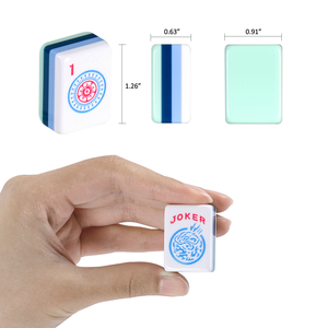 Fichas de Mahjong Americanas Verdes Personalizadas, 160 Fichas de Mahjong Acrílicas Verdes en Capas, Mahjong Estándar para Fiestas - Product Image 4