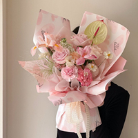 Nouveau papier d'emballage pour fleurs personnalisé en usine, papier d'emballage imperméable pour bouquets floraux, papier d'emballage pour fleuristes, pour cadeau d'anniversaire