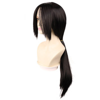 Pelucas de Cosplay de Uchiha Itachi, Largas, Negras, Lisas y Sedosas, de 32 Pulgadas, Peluca Sintética de Anime Resistente al Calor