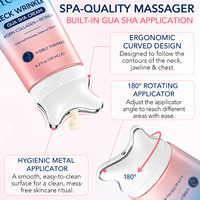 Crème Gua Sha Raffermissante YECUCE PDRN au Collagène et Rétinol pour le Cou, Anti-rides et Liftante, avec Masseur pour Soin de la Peau